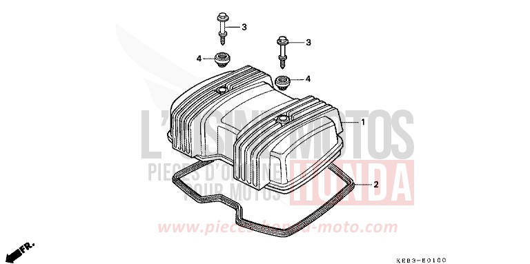 ZYLINDERKOPFDECKEL von CB1300 Super Bold'or ABS MAGNA RED (R201) von 1995